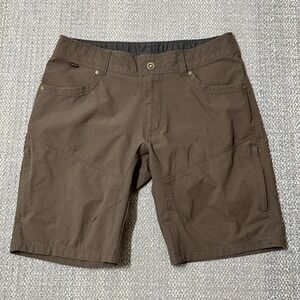 Kuhl Silencr Ripstop Cargo Shorts Men's Size 34 Dark‎ Brown Outdoor Gorpcore